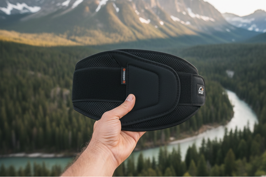 Ceinture lombaire avec paysage montagneux